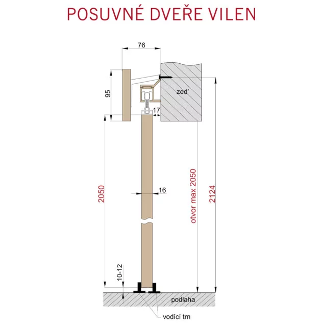Posuvné dvere na stenu MALIBU PLUS - komplet (dvere + garniža + koľajnica) Posuvné dvere na stenu MALIBU PLUS - komplet (dvere + garniža + koľajnica)