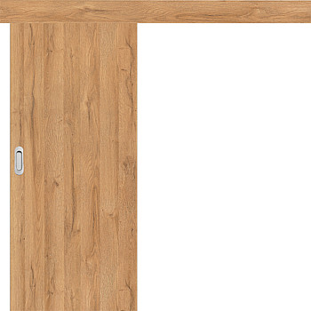 Altamura 1 - Glatte Schiebetür vor der wand - Eiche Natur Premium