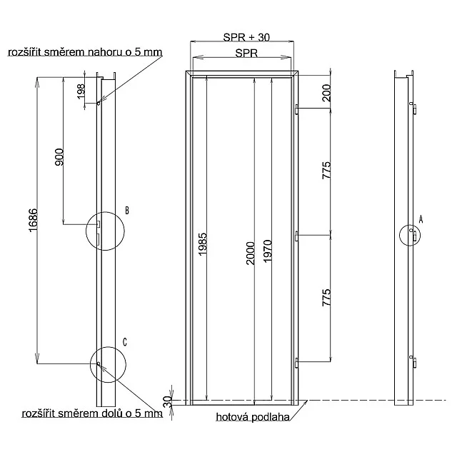 ERKADO Bezpečnostné dvere BT 2 - Výška 210 cm