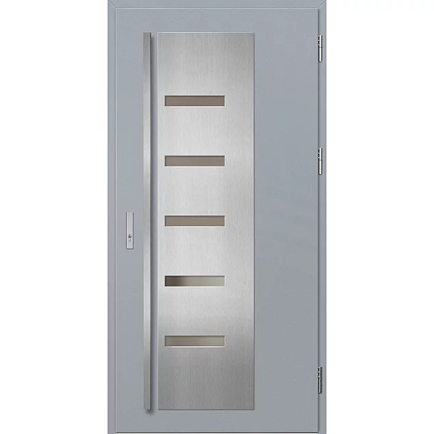 Oceľové vchodové dvere - AMBERG 2 - Sivá, Label Inox Oceľové vchodové dvere ERKADO - AMBERG 2 - Sivá, Label Inox