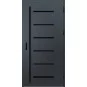 Oceľové vchodové dvere ERKADO - BIENE 4 - Antracit Štruktúra, Label Black