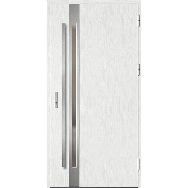 Oceľové vchodové dvere - LANGEN 1 - Borovica Biela, Label Inox Oceľové vchodové dvere ERKADO - LANGEN 1 - Borovica Biela, Label Inox