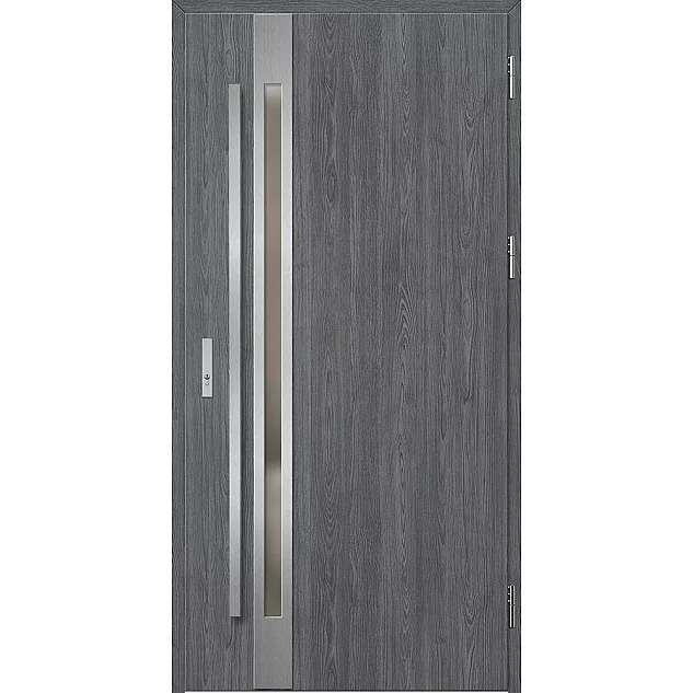 Oceľové vchodové dvere - LANGEN 1 - Dub Antracit, Label Inox Oceľové vchodové dvere ERKADO - LANGEN 1 - Dub Antracit, Label Inox