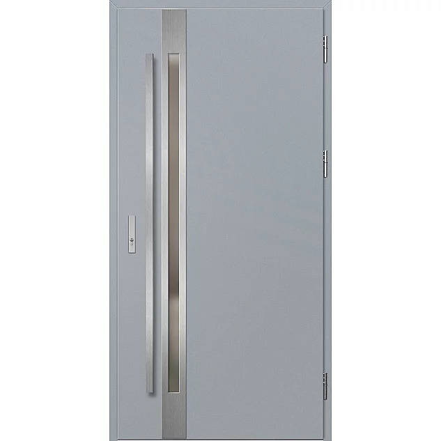 Oceľové vchodové dvere - LANGEN 1 - Sivá, Label Inox Oceľové vchodové dvere ERKADO - LANGEN 1 - Sivá, Label Inox