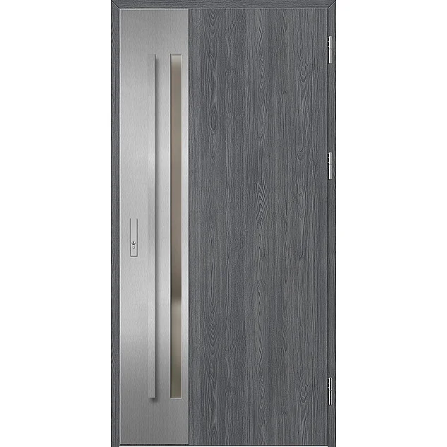 Oceľové vchodové dvere - LANGEN 2 - Dub Antracit, Label Inox Oceľové vchodové dvere ERKADO - LANGEN 2 - Dub Antracit, Label Inox