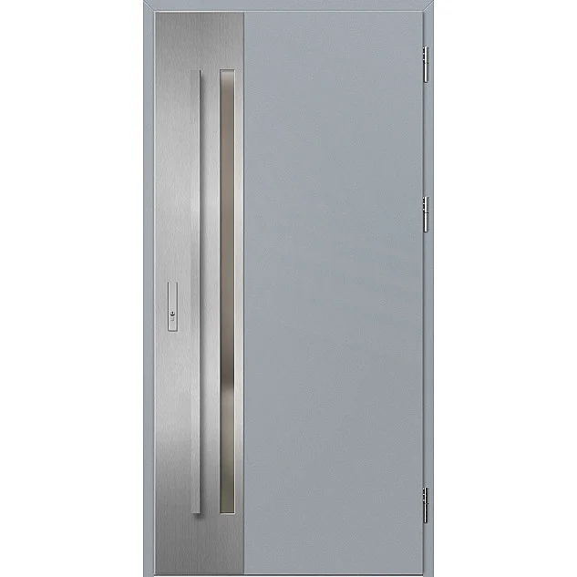 Oceľové vchodové dvere - LANGEN 2 - Sivá, Label Inox Oceľové vchodové dvere ERKADO - LANGEN 2 - Sivá, Label Inox