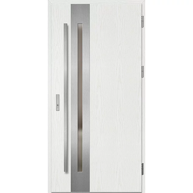 Oceľové vchodové dvere - LANGEN 3 - Borovica Biela, Label Inox Oceľové vchodové dvere ERKADO - LANGEN 3 - Borovica Biela, Label Inox