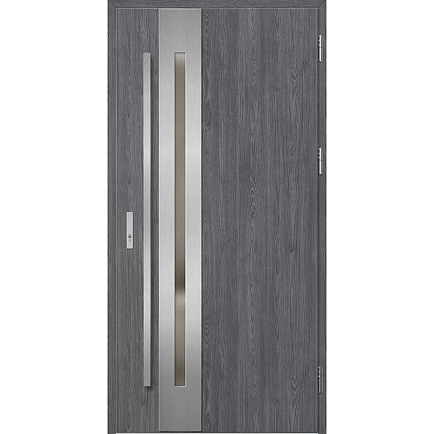 Oceľové vchodové dvere - LANGEN 3 - Dub Antracit, Label Inox Oceľové vchodové dvere ERKADO - LANGEN 3 - Dub Antracit, Label Inox