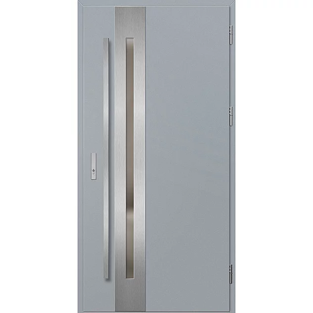 Oceľové vchodové dvere - LANGEN 3 - Sivá, Label Inox Oceľové vchodové dvere ERKADO - LANGEN 3 - Sivá, Label Inox