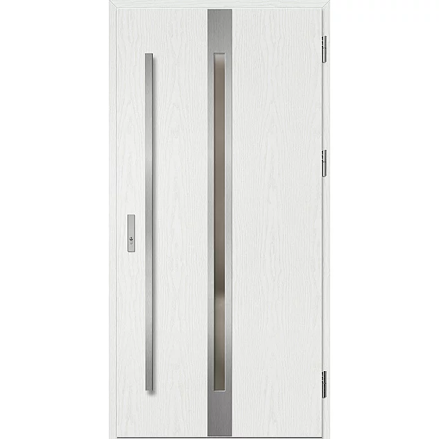 Oceľové vchodové dvere - LANGEN 4 - Borovica Biela, Label Inox Oceľové vchodové dvere ERKADO - LANGEN 4 - Borovica Biela, Label Inox