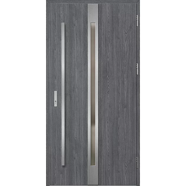 Oceľové vchodové dvere - LANGEN 4 - Dub Antracit, Label Inox Oceľové vchodové dvere ERKADO - LANGEN 4 - Dub Antracit, Label Inox