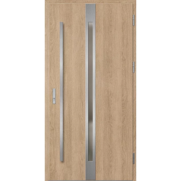 Oceľové vchodové dvere - LANGEN 4 - Surový Dub, Label Inox Oceľové vchodové dvere ERKADO - LANGEN 4 - Surový Dub, Label Inox