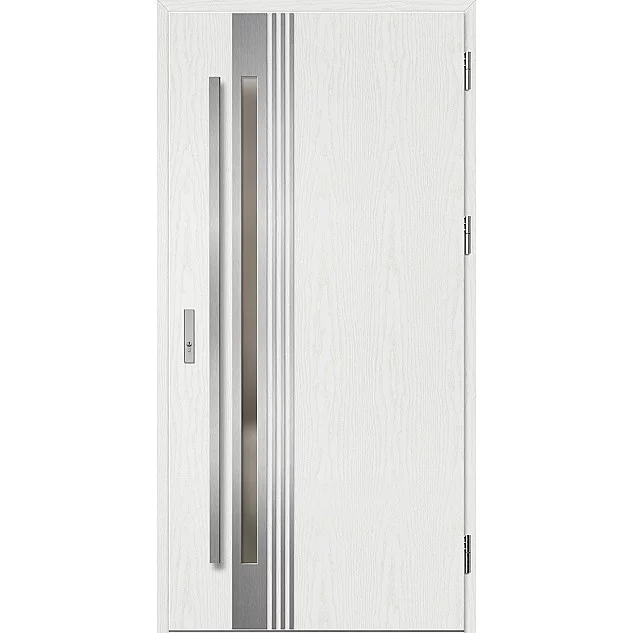 Oceľové vchodové dvere - LANGEN 5 - Borovica Biela, Label Inox Oceľové vchodové dvere ERKADO - LANGEN 5 - Borovica Biela, Label Inox