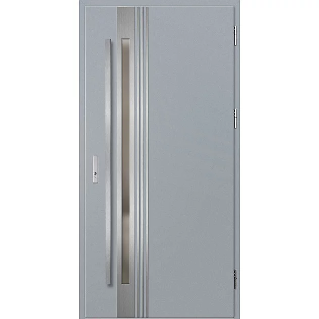 Oceľové vchodové dvere - LANGEN 5 - Sivá, Label Inox Oceľové vchodové dvere ERKADO - LANGEN 5 - Sivá, Label Inox