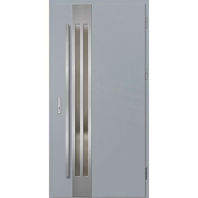 Oceľové vchodové dvere - LEIMEN 1 - Sivá, Label Inox Oceľové vchodové dvere ERKADO - LEIMEN 1 - Sivá, Label Inox