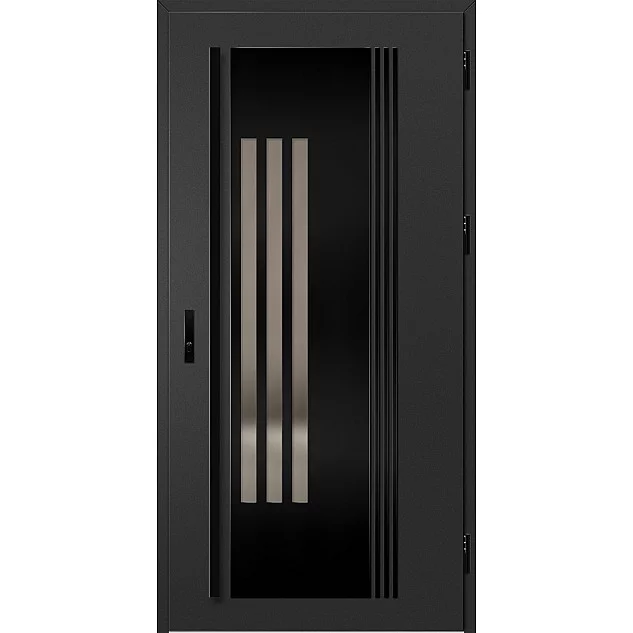 Oceľové vchodové dvere - MURTER 6 - Čierna, Label Black Oceľové vchodové dvere ERKADO - MURTER 6 - Čierna, Label Black