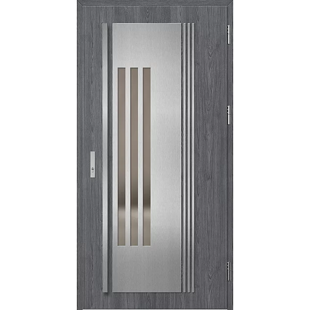 Oceľové vchodové dvere - MURTER 6 - Dub Antracit, Label Inox Oceľové vchodové dvere ERKADO - MURTER 6 - Dub Antracit, Label Inox