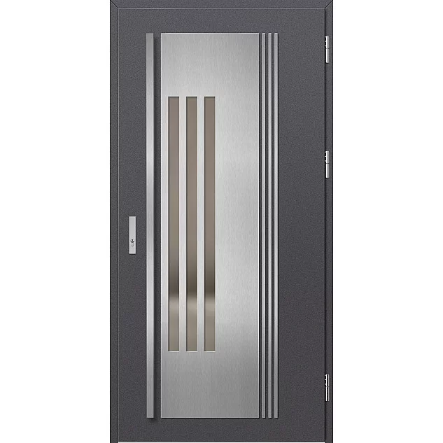 Oceľové vchodové dvere - MURTER 6 - Hladký Antracit, Label Inox Oceľové vchodové dvere ERKADO - MURTER 6 - Hladký Antracit, Label Inox