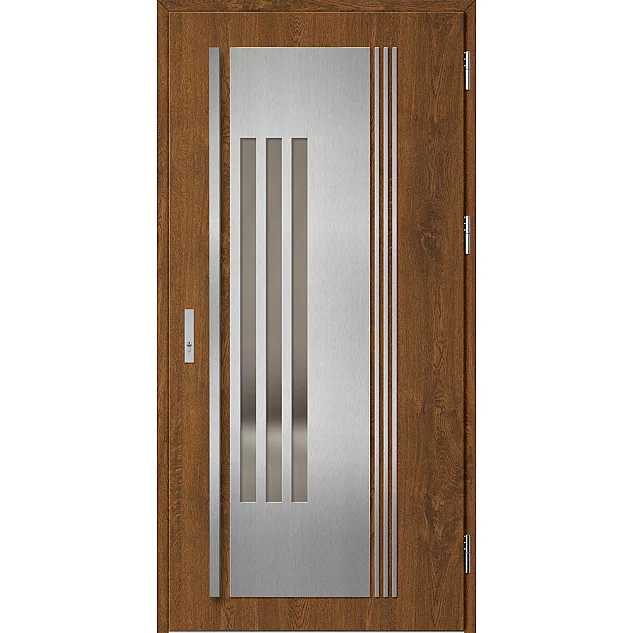 Oceľové vchodové dvere - MURTER 6 - Orech, Label Inox Oceľové vchodové dvere ERKADO - MURTER 6 - Orech, Label Inox
