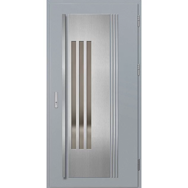 Oceľové vchodové dvere - MURTER 6 - Sivá, Label Inox Oceľové vchodové dvere ERKADO - MURTER 6 - Sivá, Label Inox