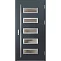 Oceľové vchodové dvere - RODING 1 - Antracit Štruktúra, Label Inox Oceľové vchodové dvere ERKADO - RODING 1 - Antracit Štruktúra, Label Inox