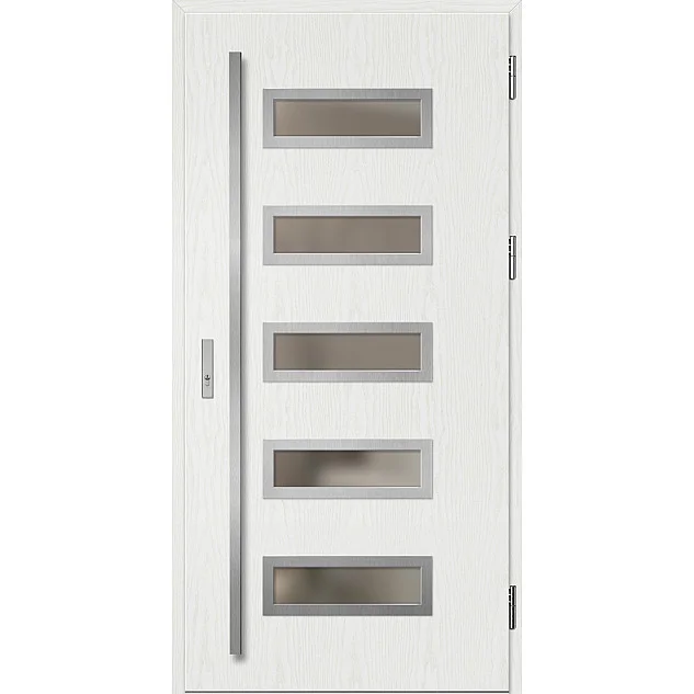 Oceľové vchodové dvere - RODING 1 - Borovica Biela, Label Inox Oceľové vchodové dvere ERKADO - RODING 1 - Borovica Biela, Label Inox