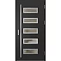 Oceľové vchodové dvere - RODING 1 - Čierna, Label Inox Oceľové vchodové dvere ERKADO - RODING 1 - Čierna, Label Inox