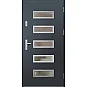 Oceľové vchodové dvere - RODING 1 - Antracit Štruktúra, Label Inox Oceľové vchodové dvere ERKADO - RODING 1 - Antracit Štruktúra, Label Inox
