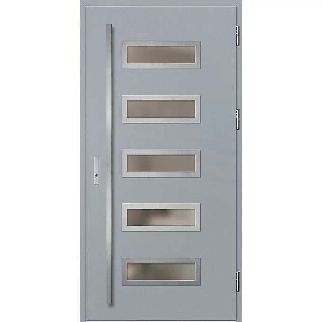Oceľové vchodové dvere - RODING 1 - Sivá, Label Inox Oceľové vchodové dvere ERKADO - RODING 1 - Sivá, Label Inox