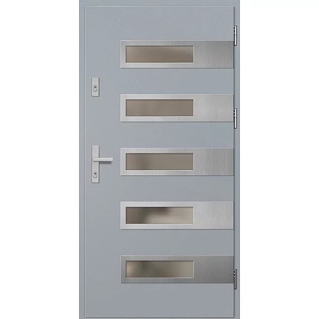 Oceľové vchodové dvere - RODING 2 - Sivá, Label Inox Oceľové vchodové dvere ERKADO - RODING 2 - Sivá, Label Inox
