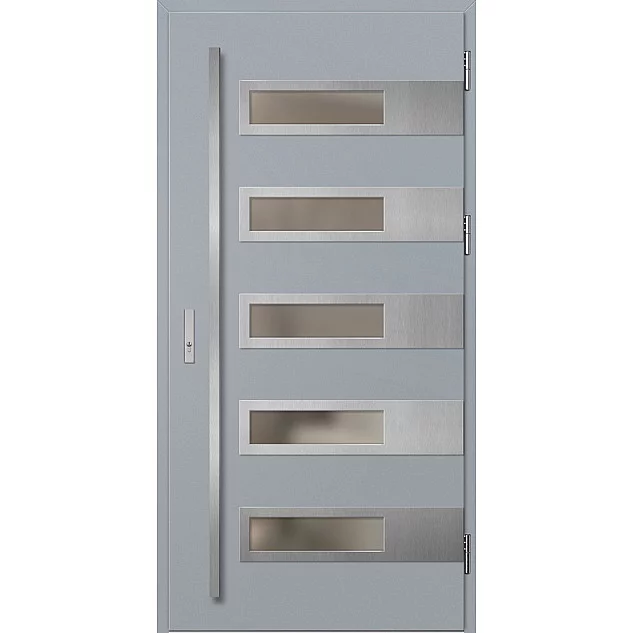 Oceľové vchodové dvere - RODING 2 - Sivá, Label Inox Oceľové vchodové dvere ERKADO - RODING 2 - Sivá, Label Inox