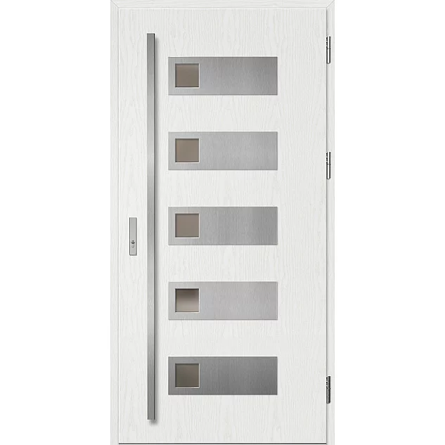 Oceľové vchodové dvere - SAMEDAN 1 - Borovica Biela, Label Inox Oceľové vchodové dvere ERKADO - SAMEDAN 1 - Borovica Biela, Label Inox