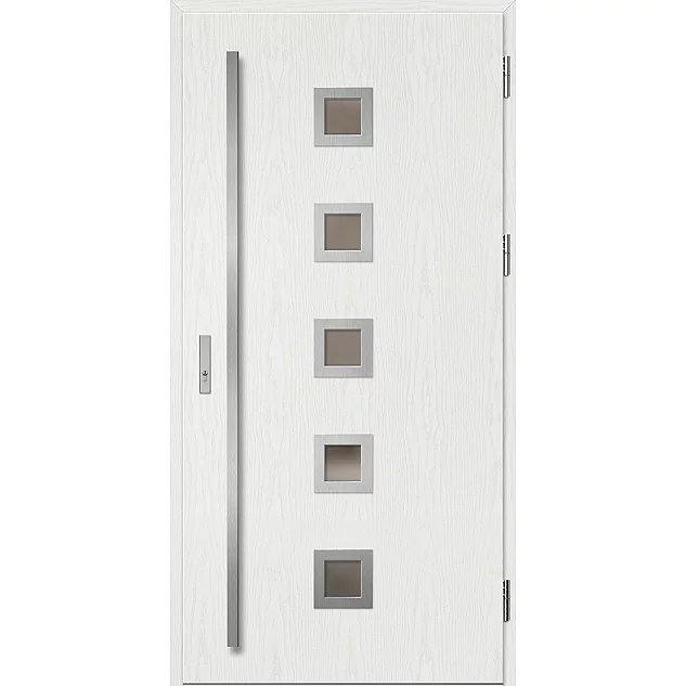 Oceľové vchodové dvere - SAMEDAN 2 - Borovica Biela, Label Inox Oceľové vchodové dvere ERKADO - SAMEDAN 2 - Borovica Biela, Label Inox