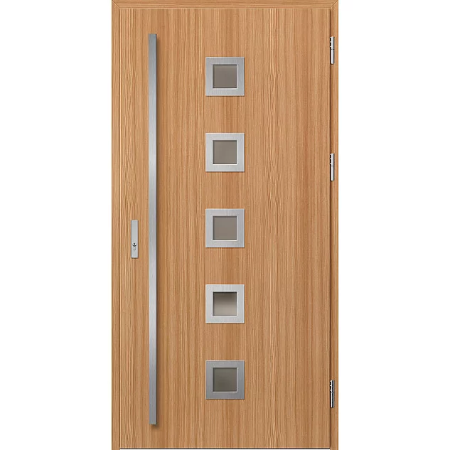 Oceľové vchodové dvere - SAMEDAN 2 - Borovice Horská, Label Black Ocelové vchodové dveře ERKADO - SAMEDAN 2 - Borovice horská, Label Inox