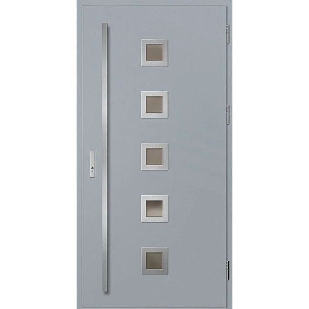 Oceľové vchodové dvere - SAMEDAN 2 - Sivá, Label Inox Oceľové vchodové dvere ERKADO - SAMEDAN 2 - Sivá, Label Inox