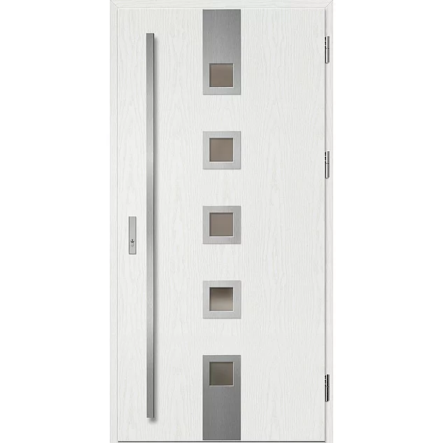 Oceľové vchodové dvere - SAMEDAN 3 - Borovica Biela, Label Inox Oceľové vchodové dvere ERKADO - SAMEDAN 3 - Borovica Biela, Label Inox