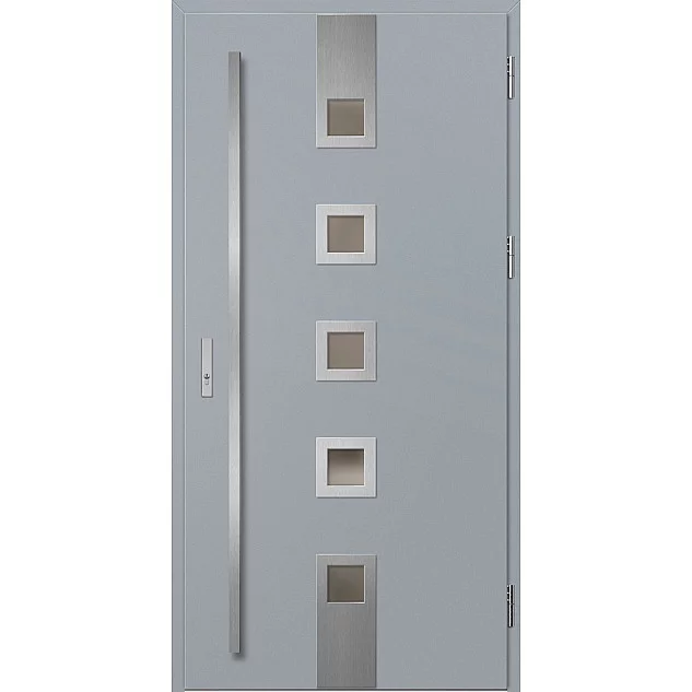 Oceľové vchodové dvere - SAMEDAN 3 - Sivá, Label Inox Oceľové vchodové dvere ERKADO - SAMEDAN 3 - Sivá, Label Inox