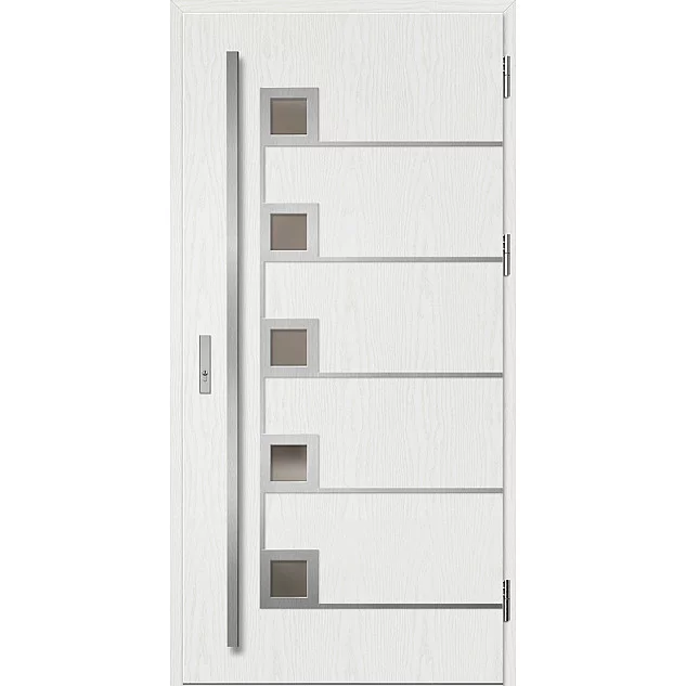Oceľové vchodové dvere - SAMEDAN 5 - Borovica Biela, Label Inox Oceľové vchodové dvere ERKADO - SAMEDAN 5 - Borovica Biela, Label Inox