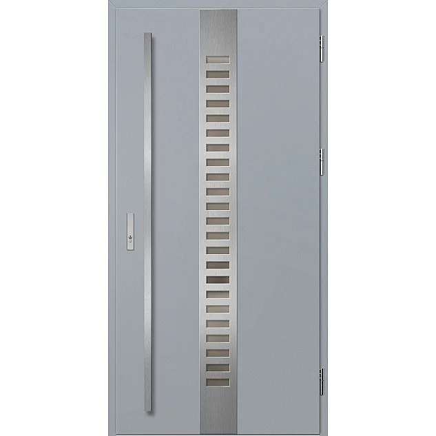 Oceľové vchodové dvere - SELTERS 1 - Sivá, Label Inox Oceľové vchodové dvere ERKADO - SELTERS 1 - Sivá, Label Inox