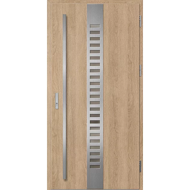 Oceľové vchodové dvere - SELTERS 1 - Surový Dub, Label Inox Oceľové vchodové dvere ERKADO - SELTERS 1 - Surový Dub, Label Inox