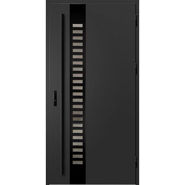 Oceľové vchodové dvere - SELTERS 2 - Čierna, Label Black Oceľové vchodové dvere ERKADO - SELTERS 2 - Čierna, Label Black