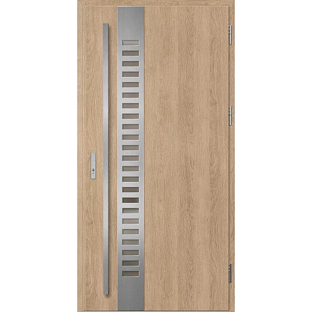 Oceľové vchodové dvere - SELTERS 2 - Surový Dub, Label Inox Oceľové vchodové dvere ERKADO - SELTERS 2 - Surový Dub, Label Inox
