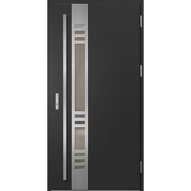 Oceľové vchodové dvere - SELTERS 3 - Čierna, Label Inox Oceľové vchodové dvere ERKADO - SELTERS 3 - Čierna, Label Inox