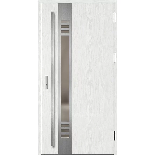 Oceľové vchodové dvere - SELTERS 4 - Borovica Biela, Label Inox Oceľové vchodové dvere ERKADO - SELTERS 4 - Borovica Biela, Label Inox