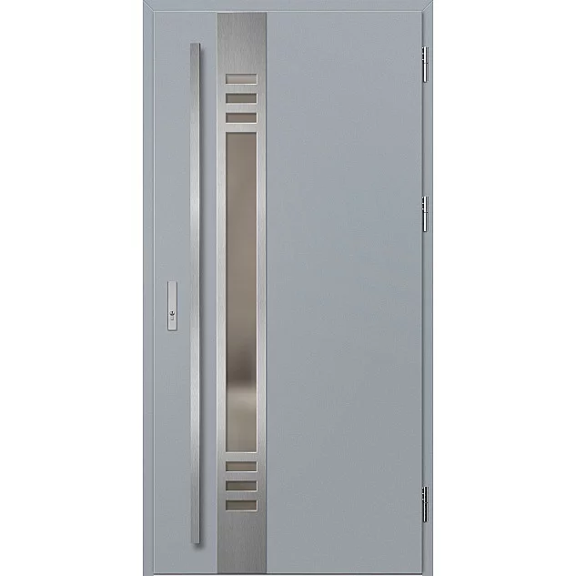 Oceľové vchodové dvere - SELTERS 4 - Sivá, Label Inox Oceľové vchodové dvere ERKADO - SELTERS 4 - Sivá, Label Inox