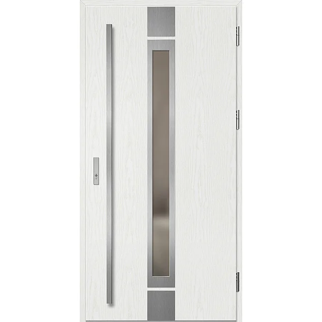 Oceľové vchodové dvere - SINGEN 3 - Borovica Biela, Label Inox Oceľové vchodové dvere ERKADO - SINGEN 3 - Borovica Biela, Label Inox