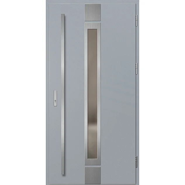 Oceľové vchodové dvere - SINGEN 3 - Sivá, Label Inox Oceľové vchodové dvere ERKADO - SINGEN 3 - Sivá, Label Inox