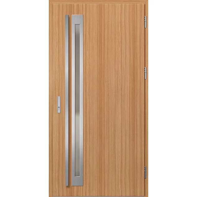 Oceľové vchodové dvere - TREBUR 1 - Borovice Horská, Label Black Ocelové vchodové dveře ERKADO - TREBUR 1 - Borovice horská, Label Inox