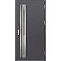 Oceľové vchodové dvere - TREBUR 1 - Hladký Antracit, Label Inox Oceľové vchodové dvere ERKADO - TREBUR 1 - Hladký Antracit, Label Inox