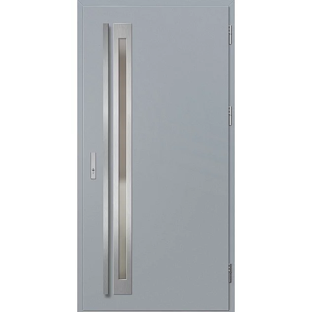 Oceľové vchodové dvere - TREBUR 1 - Sivá, Label Inox Oceľové vchodové dvere ERKADO - TREBUR 1 - Sivá, Label Inox